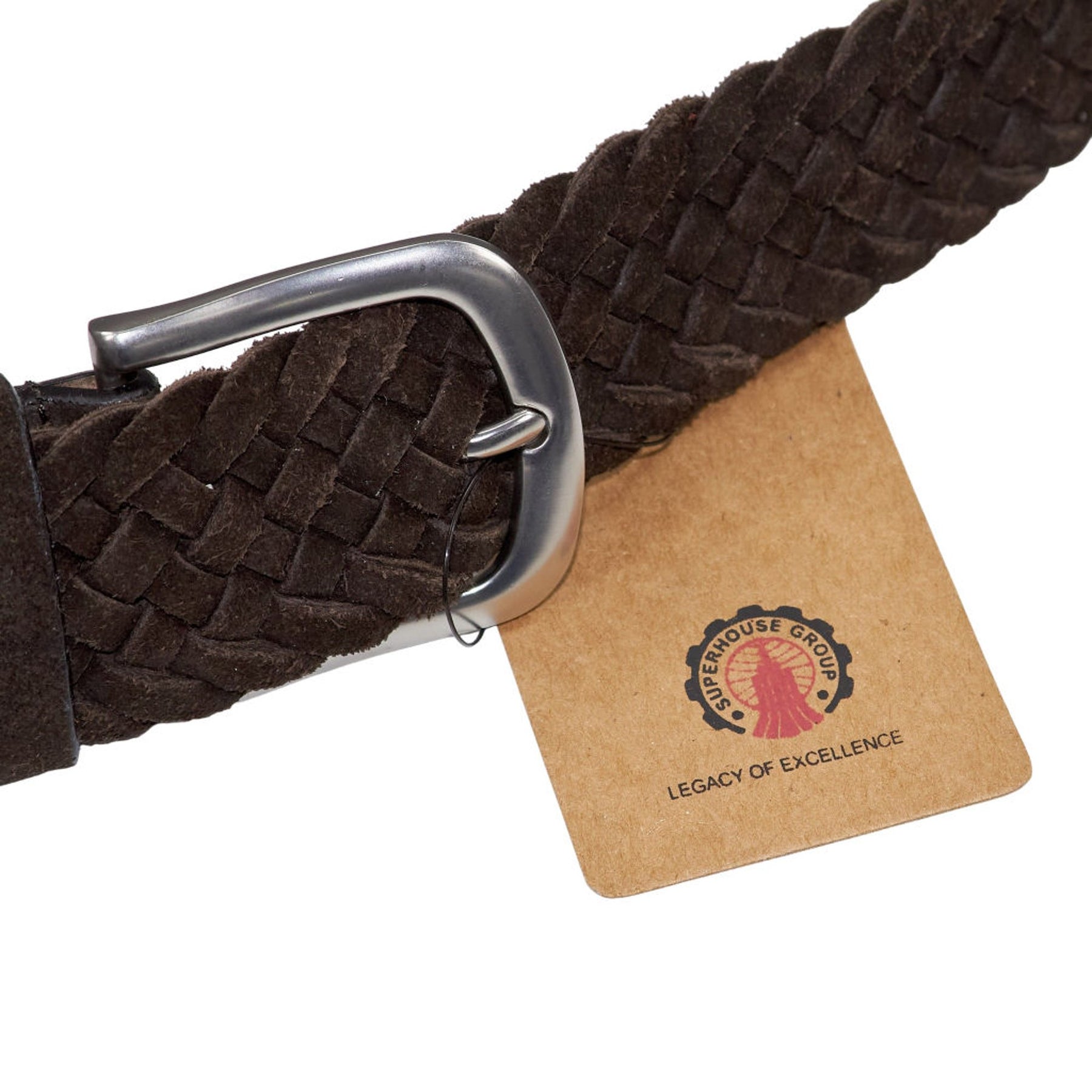 Superhouse Brown Braided Leather Belt