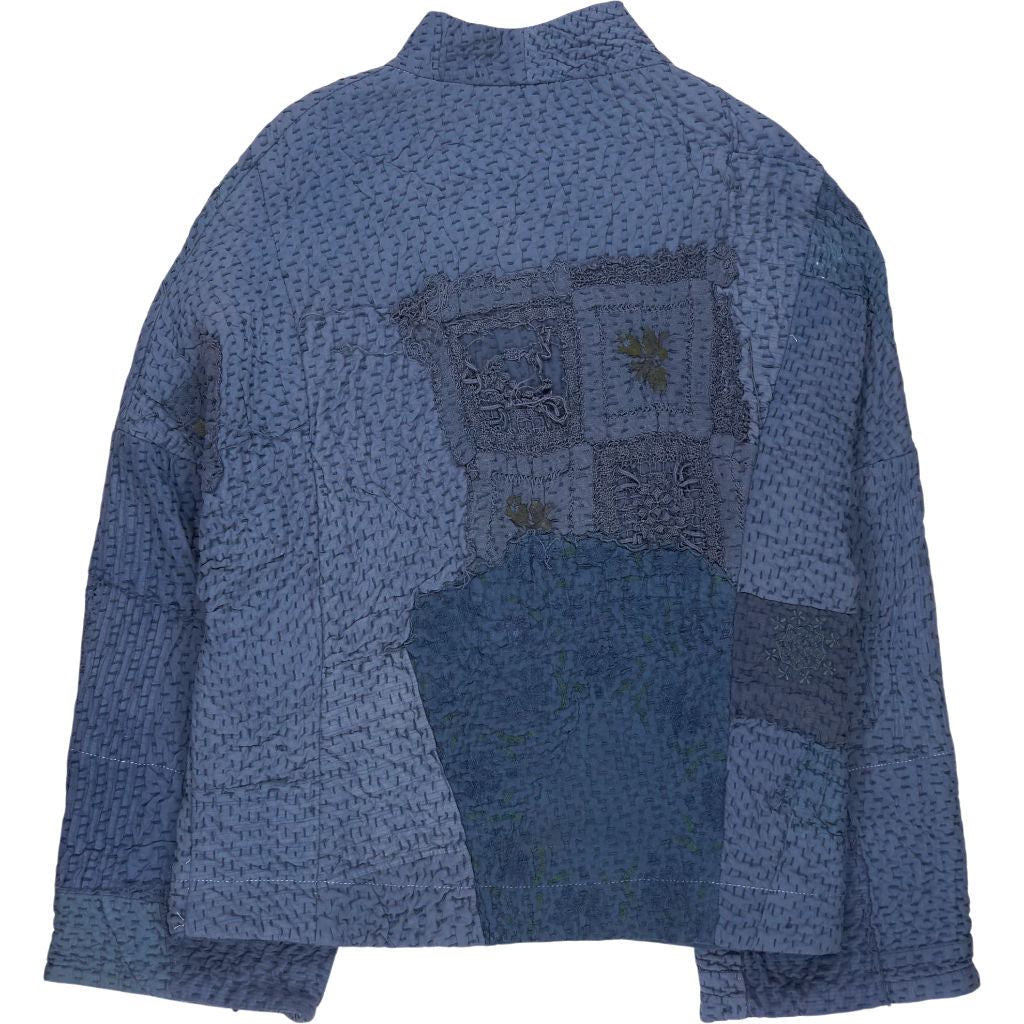 By Walid Blue Patchwork Jacket