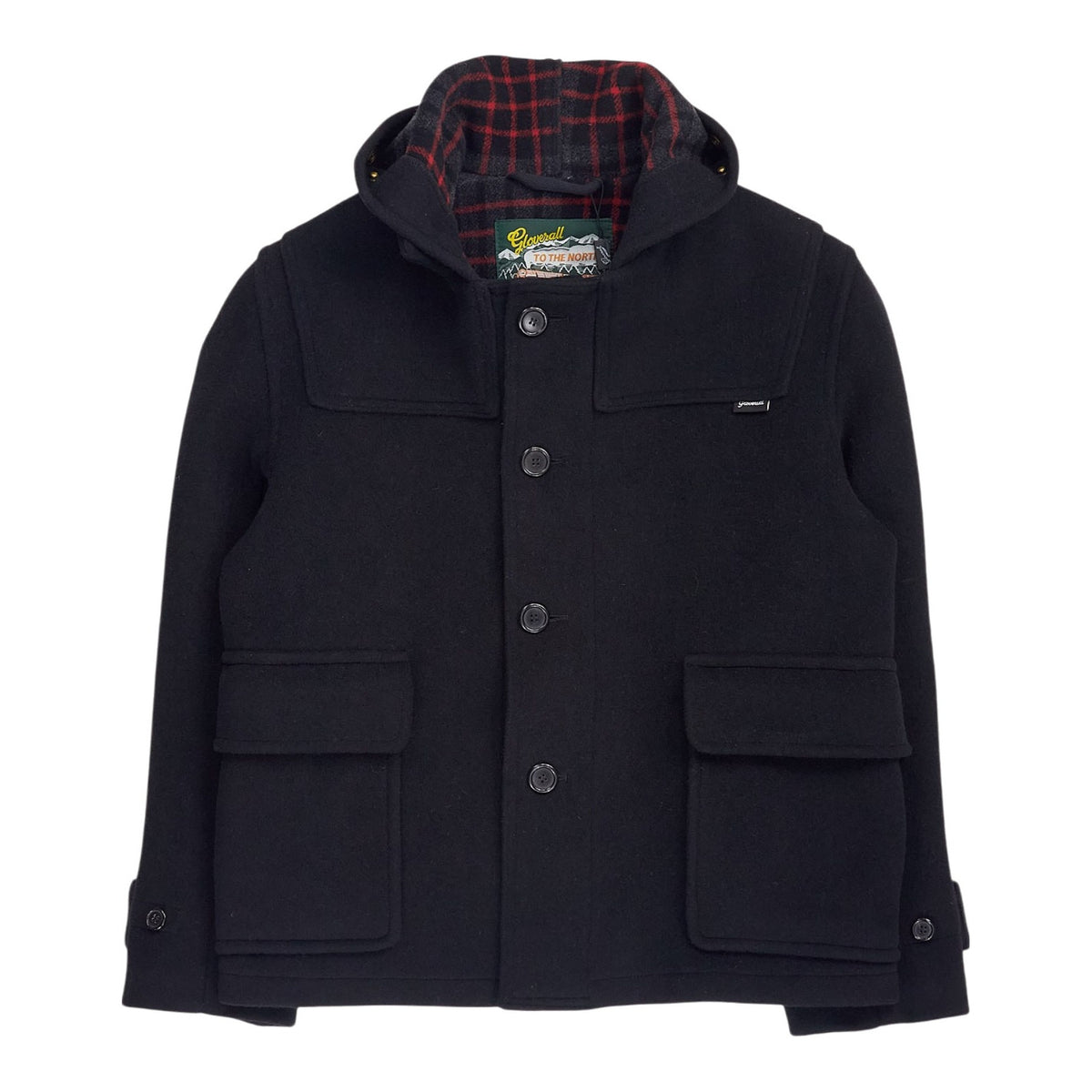 Gloverall Black Wool Duffle Coat