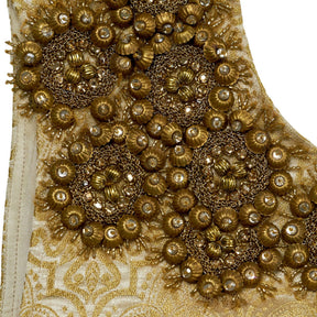 Vera Wang Gold Beaded Sleeveless Dress