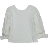 Mother of Pearl White Puff Sleeve Top