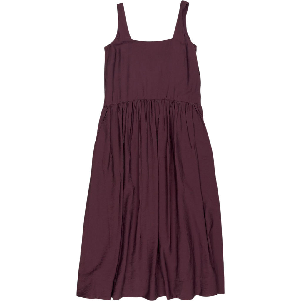 Hush Fudge Brown Square Neck Midi Dress