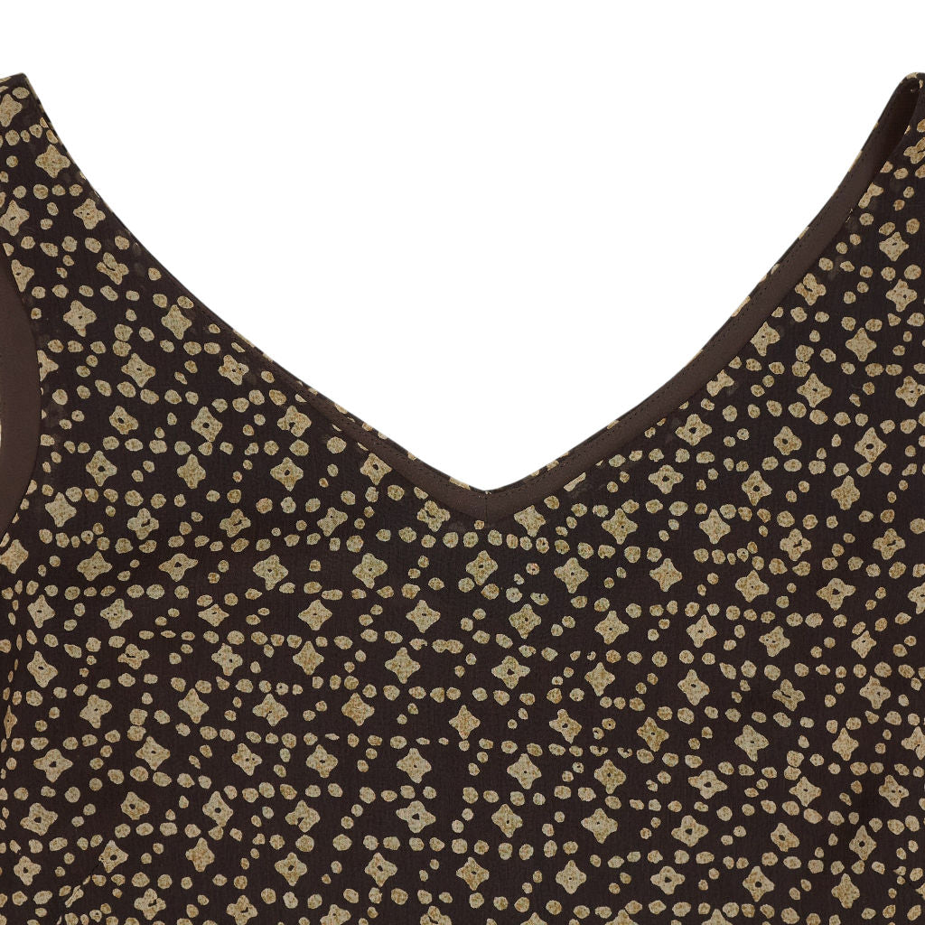 Planet Brown Floral Midi Dress