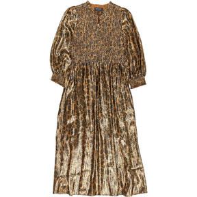 WYSE  Leopard Smocked Dress