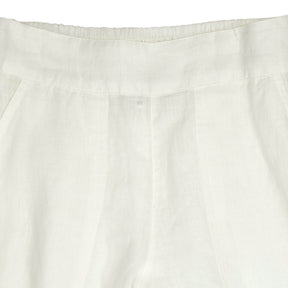 NRBY White Linen Balloon Trousers