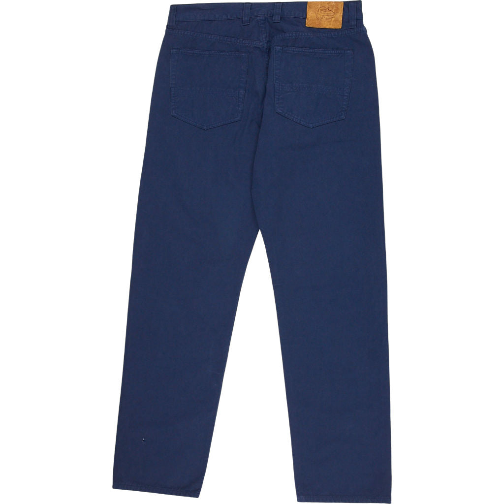 Drakes Navy Cotton Trousers W34"