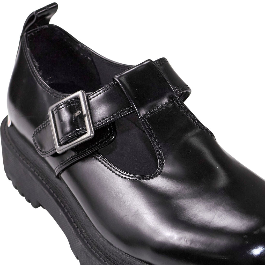 Pull & Bear Black Chunky Buckle Shoes
