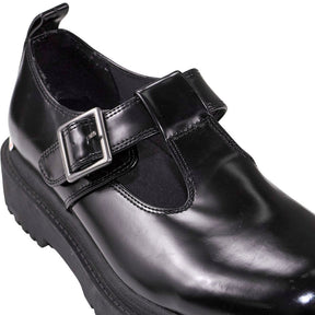 Pull & Bear Black Chunky Buckle Shoes