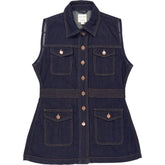 seventy + mochi Blue Denim Sleeveless Dress