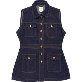 seventy + mochi Blue Denim Sleeveless Dress