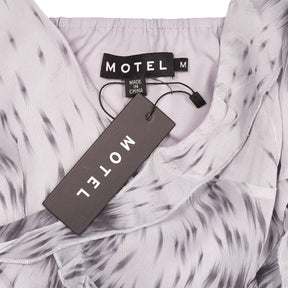Motel Grey Aurel Distorted Animal Print Top