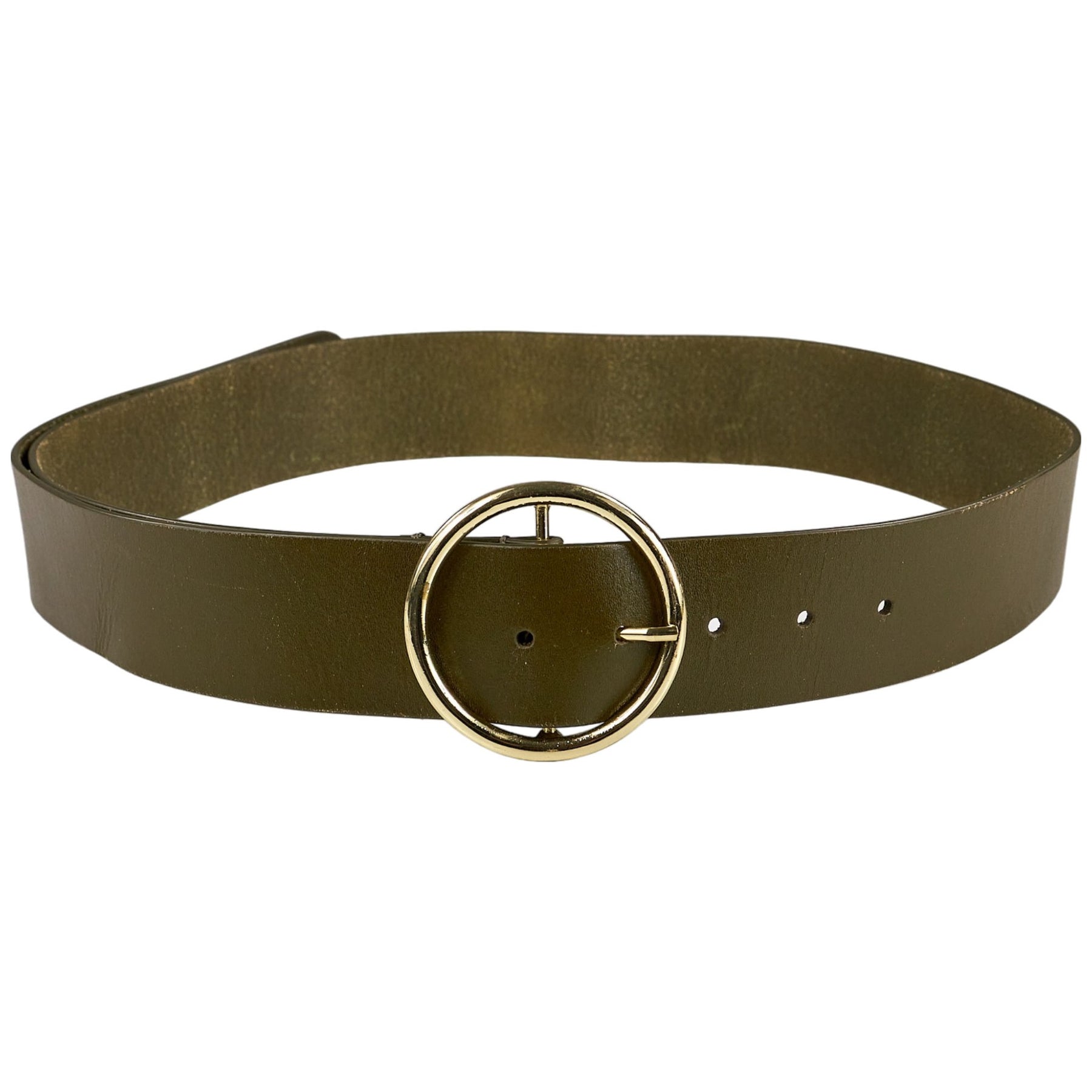 Wyse Olive Leather Belt