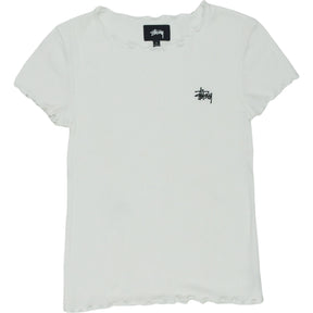 Stussy White Ribbed T-Shirt