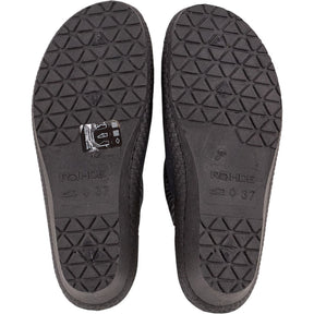 Rohde Grey Zebra Print Slippers