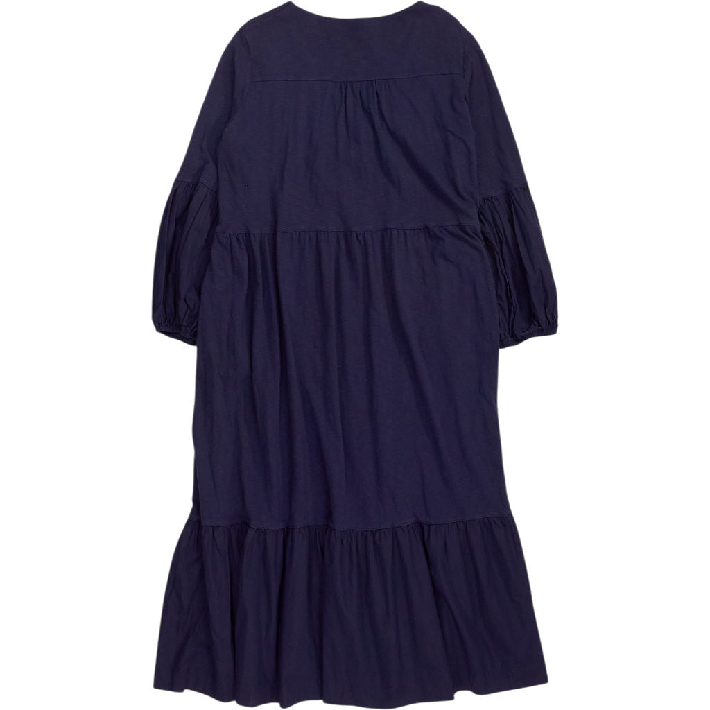 NRBY Blue Cotton V-Neck Dress
