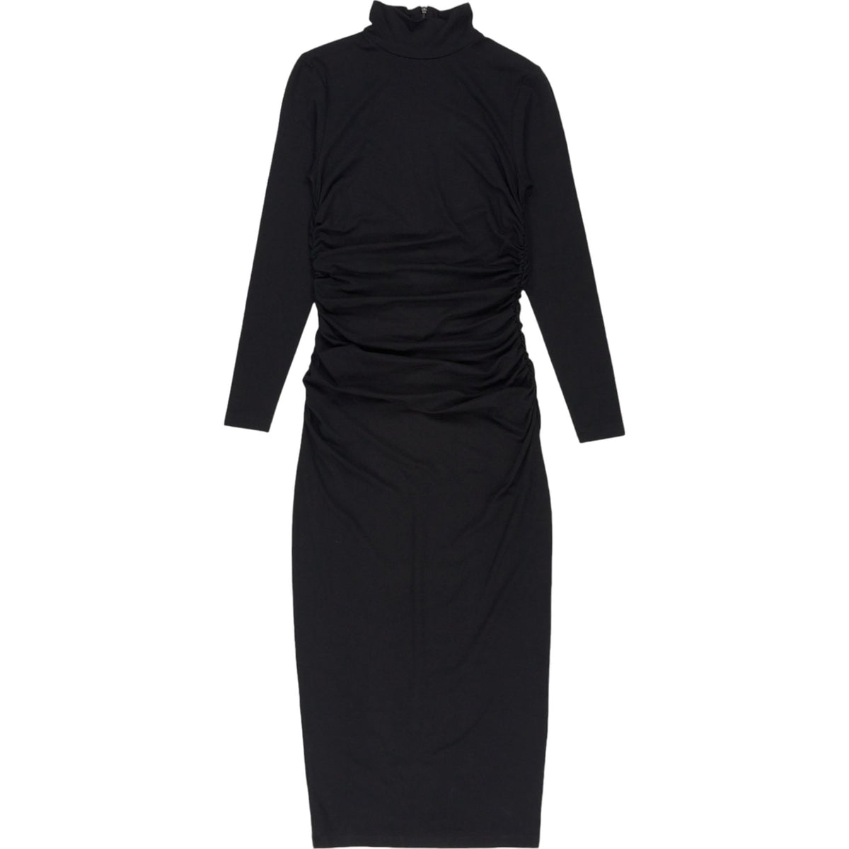 Baukjen Black Ruched Midi Dress