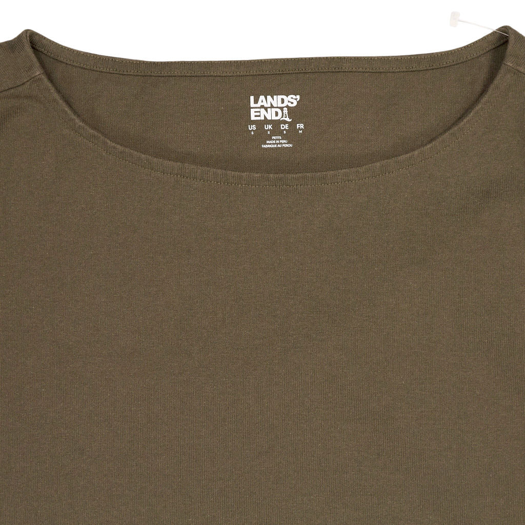 Lands' End Olive Green Cotton Top
