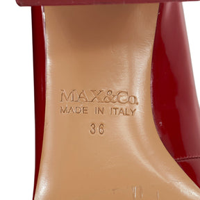 Max & Co Red Patent Leather Heels