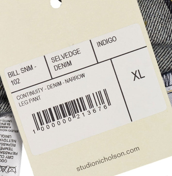 Studio Nicholson Indigo Selvedge Denim Pants