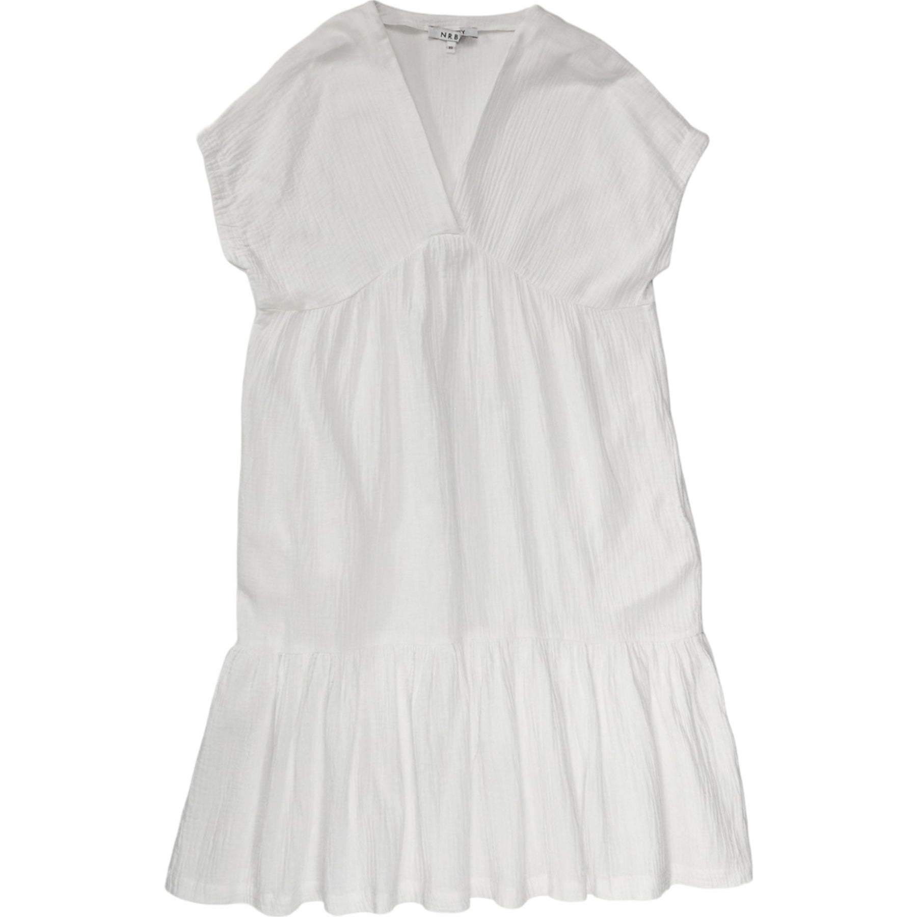 NRBY White V-Neck Tunic Dress