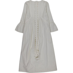 WYSE Ivory White Scallop Midi Dress