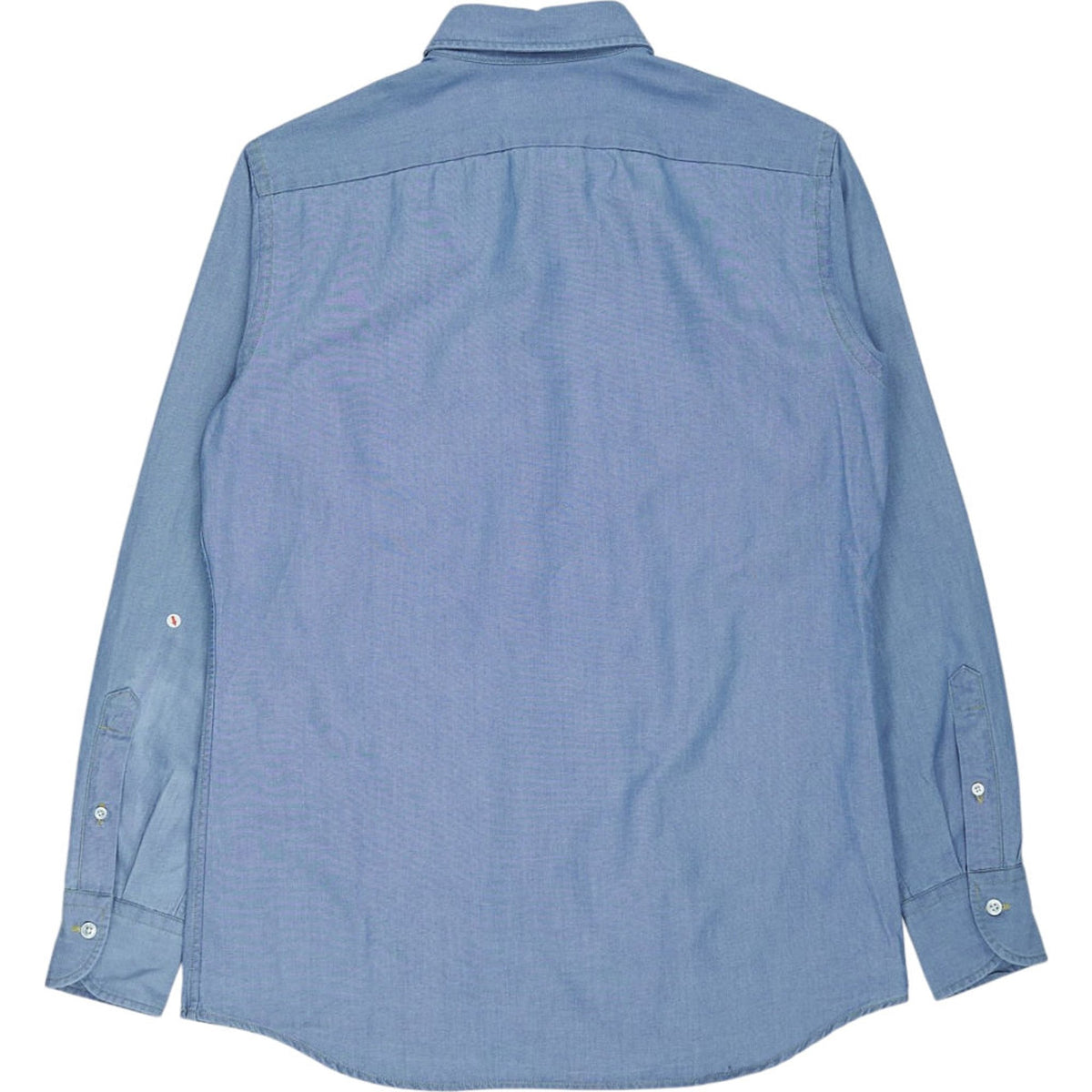 Drake's Blue Long Point Shirt 15 1/2 - 40