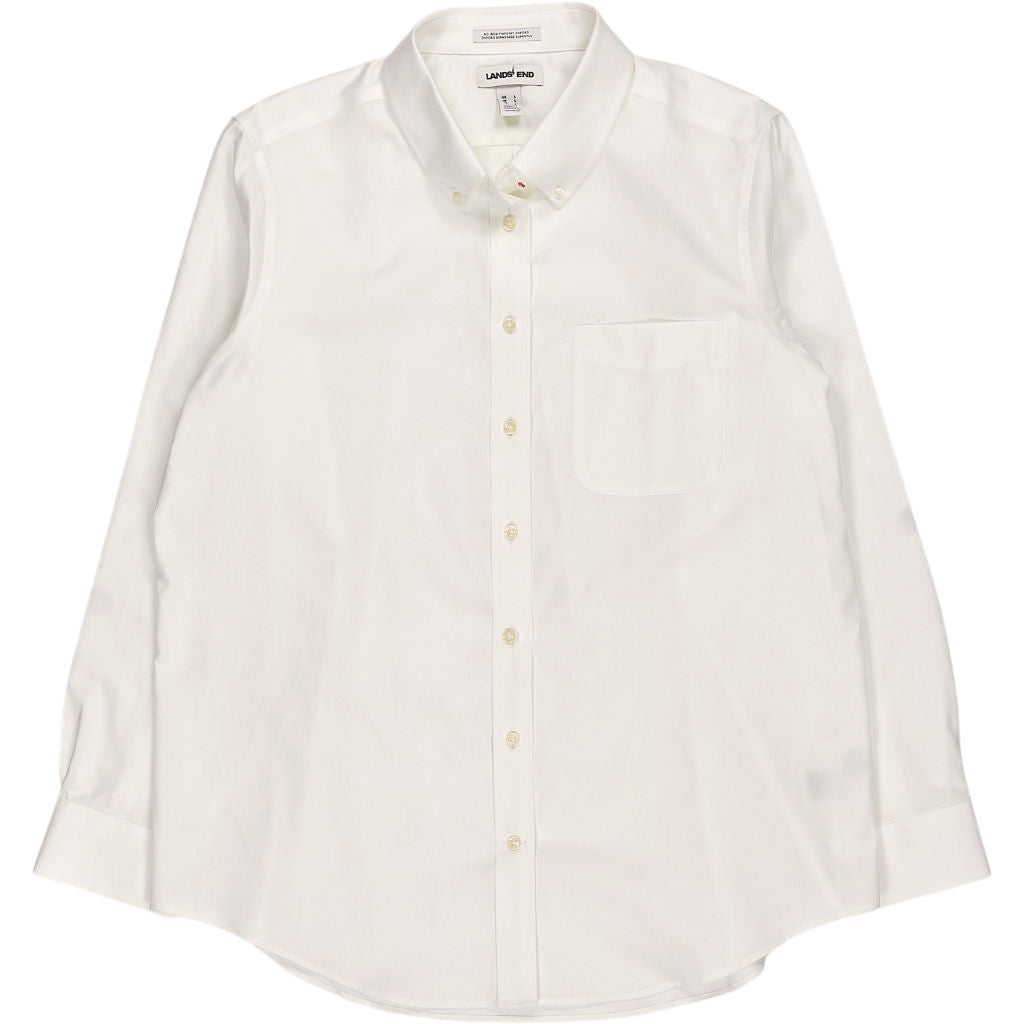Lands' End White No Iron Oxford Shirt