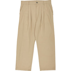 Omnes Beige Chambray Pleated Trousers