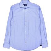 Walker Slater Blue Cotton Slim Fit Shirt