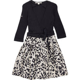 Diane Von Furstenberg Black White Skater Dress