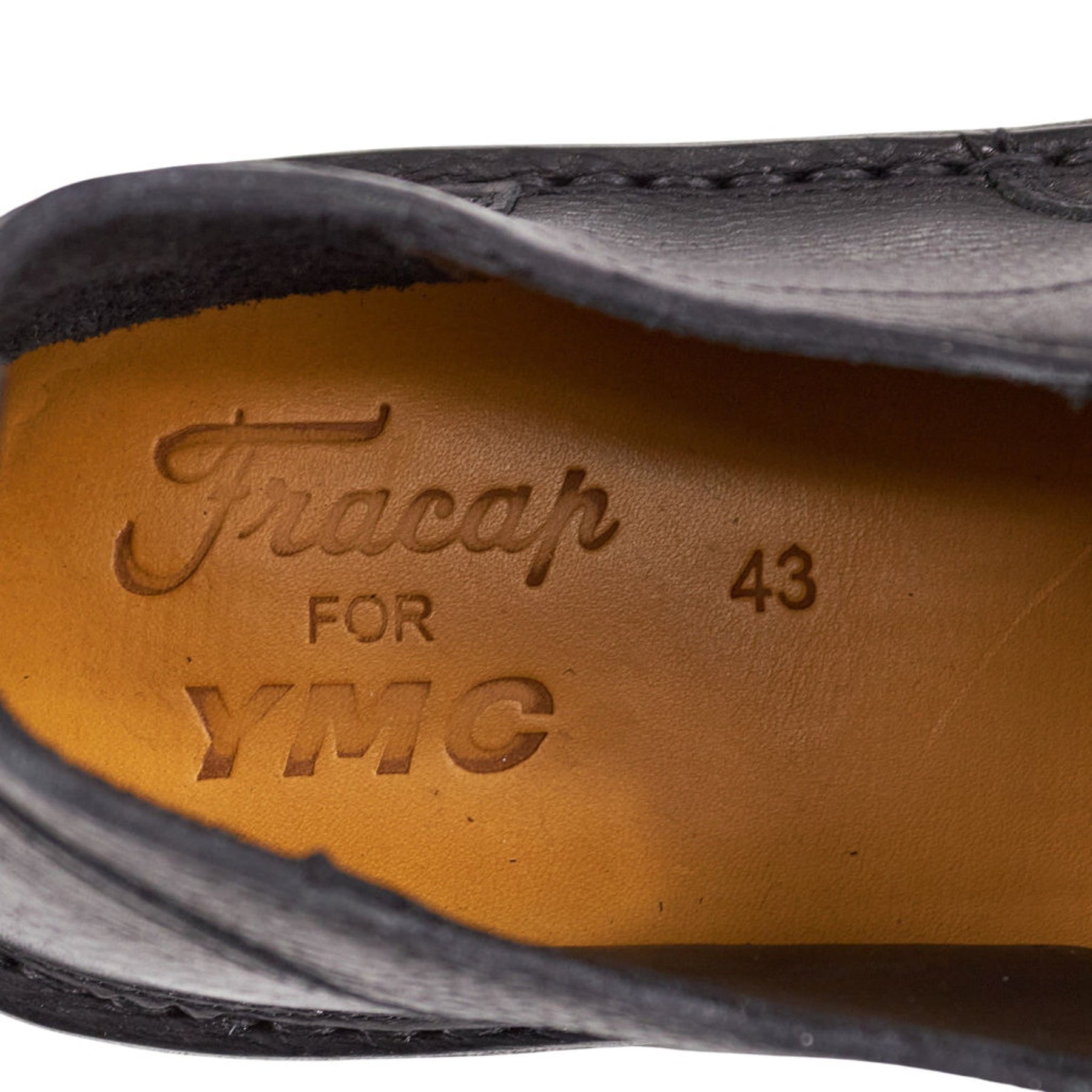 Fracap Black Leather Slip-On Shoes