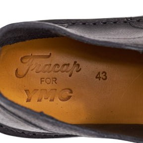 Fracap Black Leather Slip-On Shoes