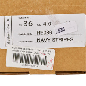Drogheria Crivellini Navy Stripe Furlane Slippers