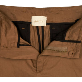 Pants Brown Cotton Twill Chinos