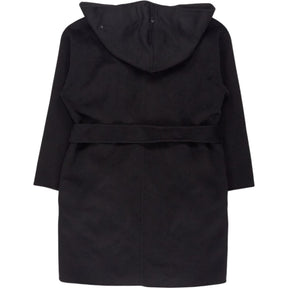 Zara Black Faux Fur Trim Coat