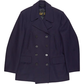 Gloverall Navy Wool Reefer Coat