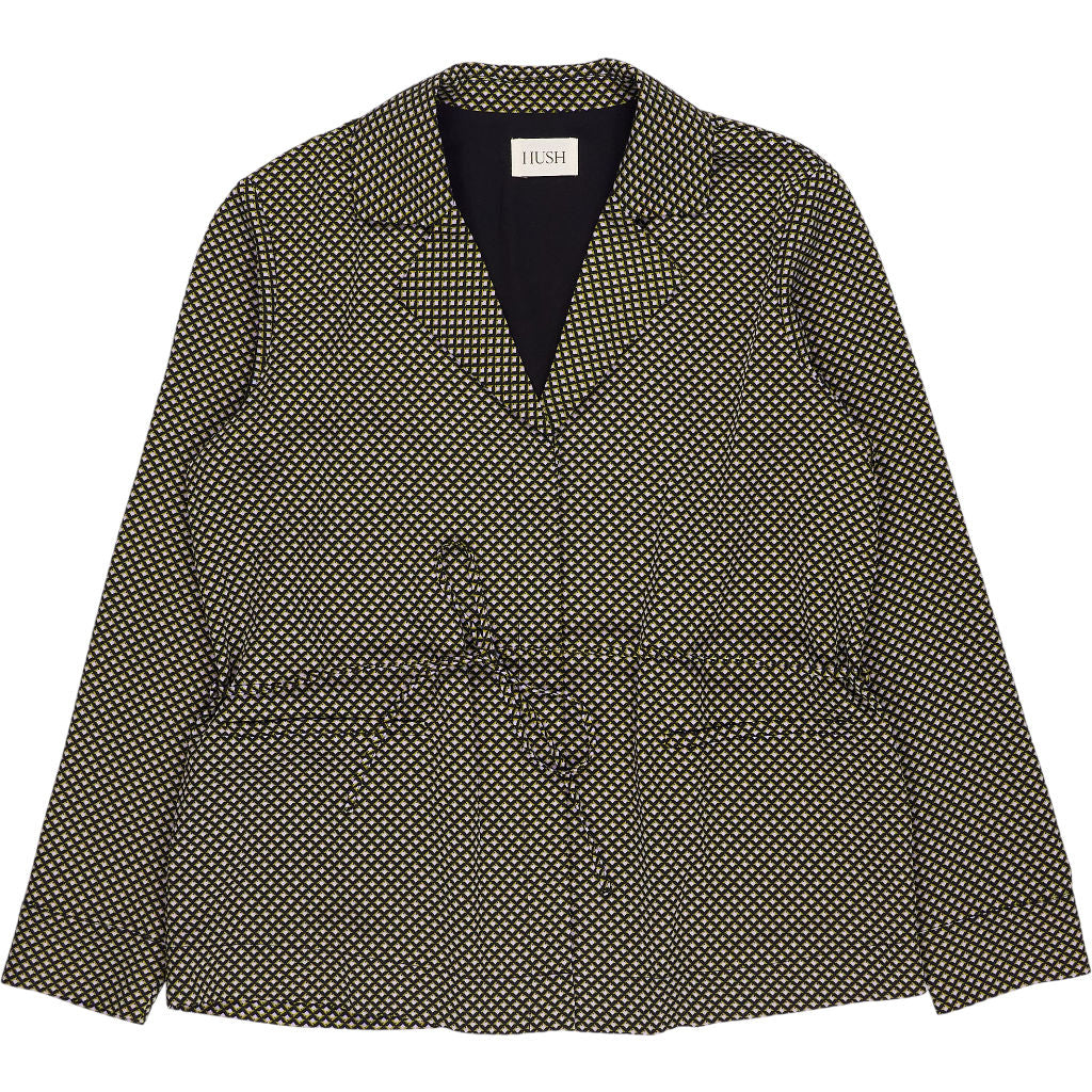 Hush Green Mini Geo Revere Collar Shirt