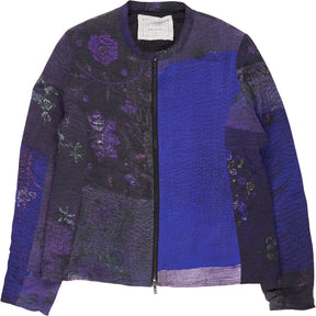 By Walid Purple Floral Silk Jacket