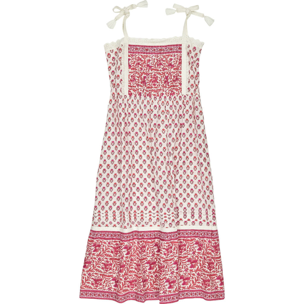 Pink City Prints Red Elena Dress