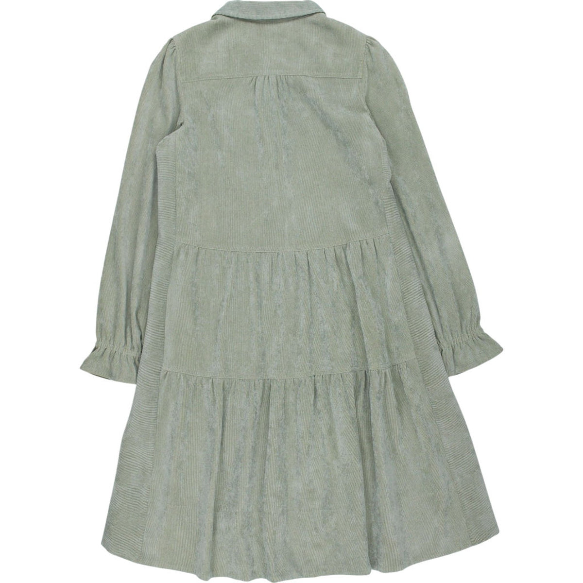 ME+EM Green Corduroy Tiered Dress UK 8
