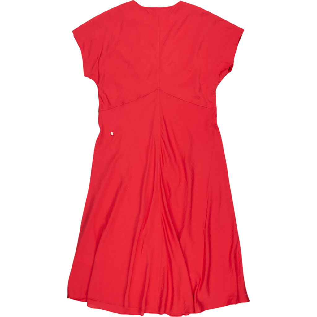 Hush True Red Grace V Neck Midi Dress