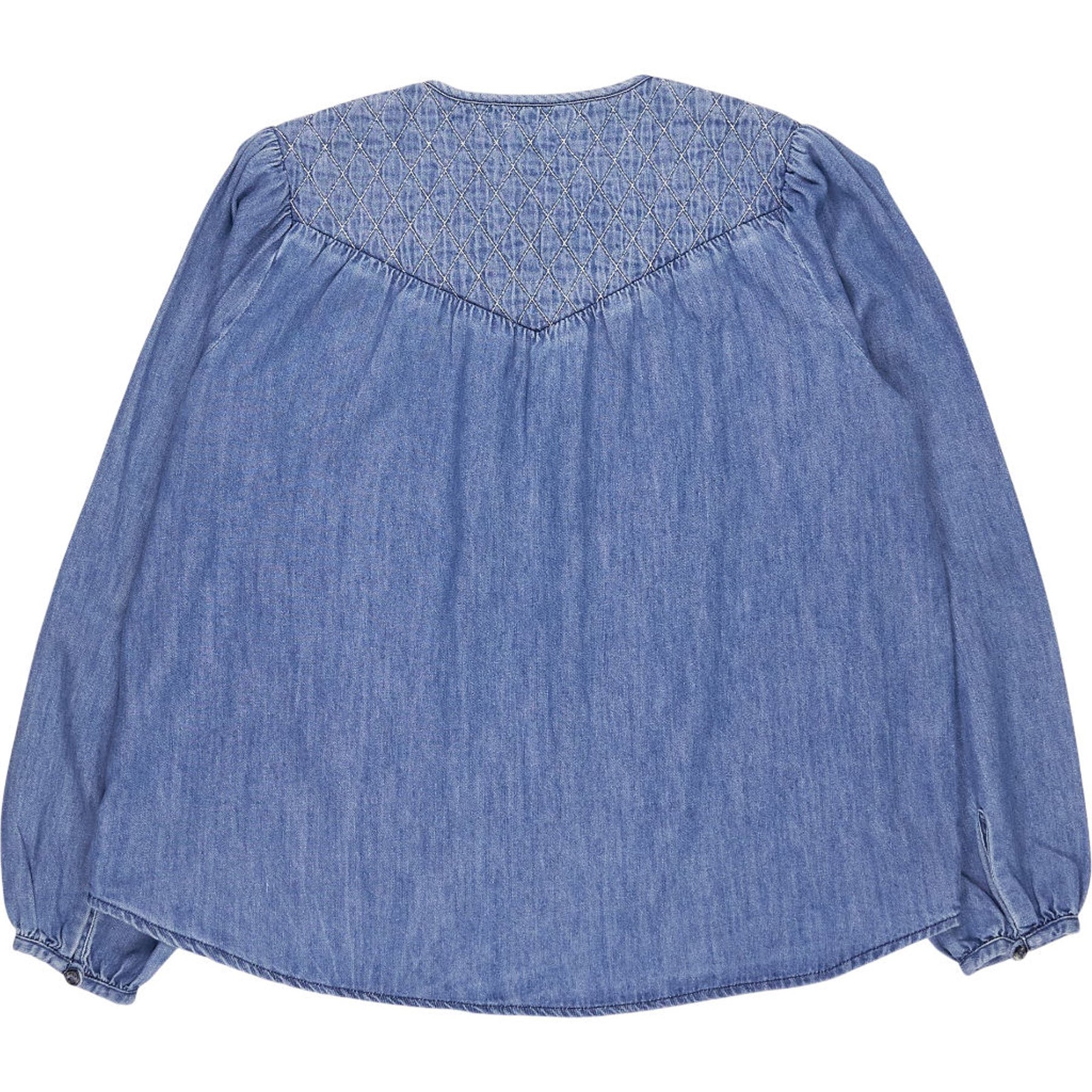 seventy + mochi Blue Quilted Denim Blouse