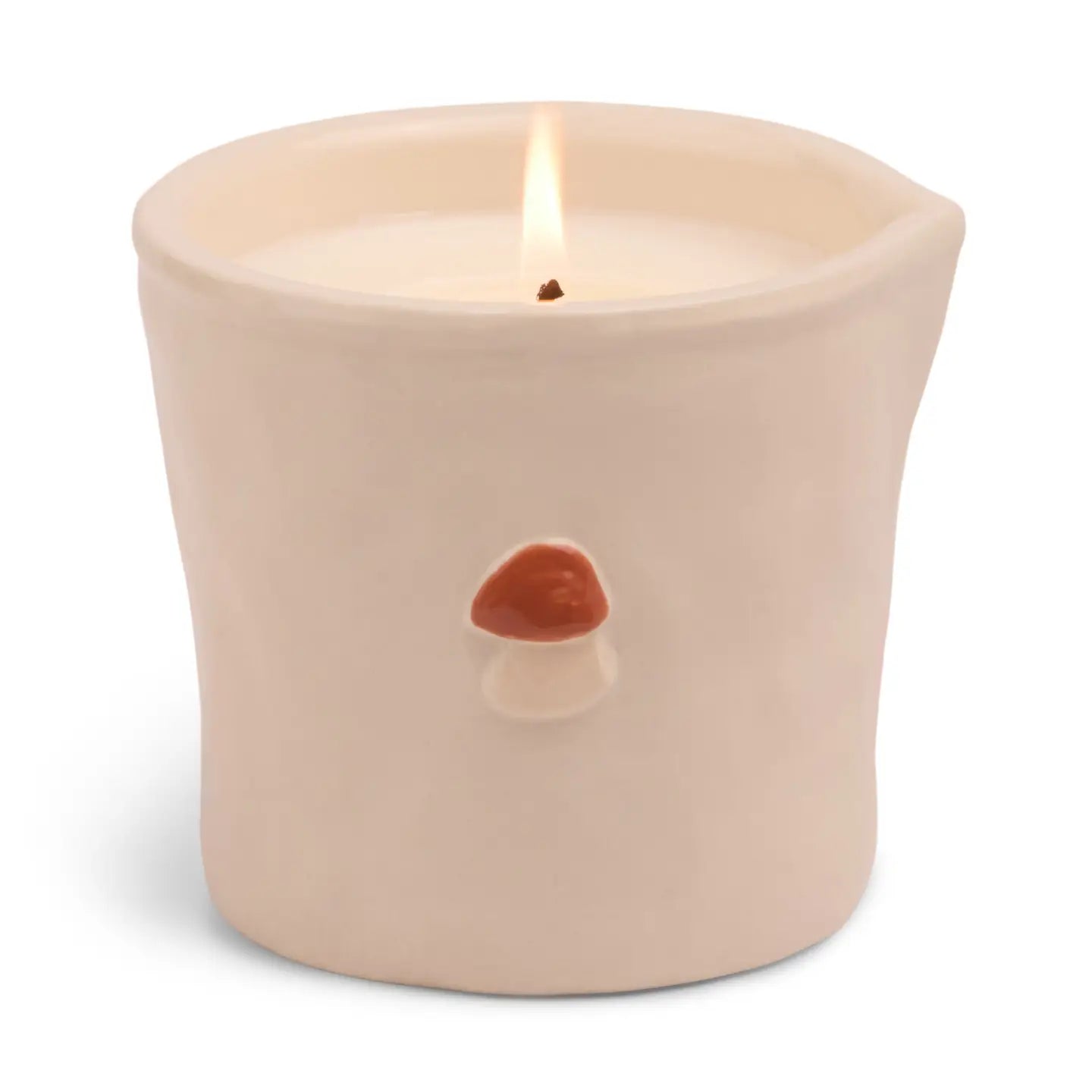 Mushroom Embossed Ceramic Candle