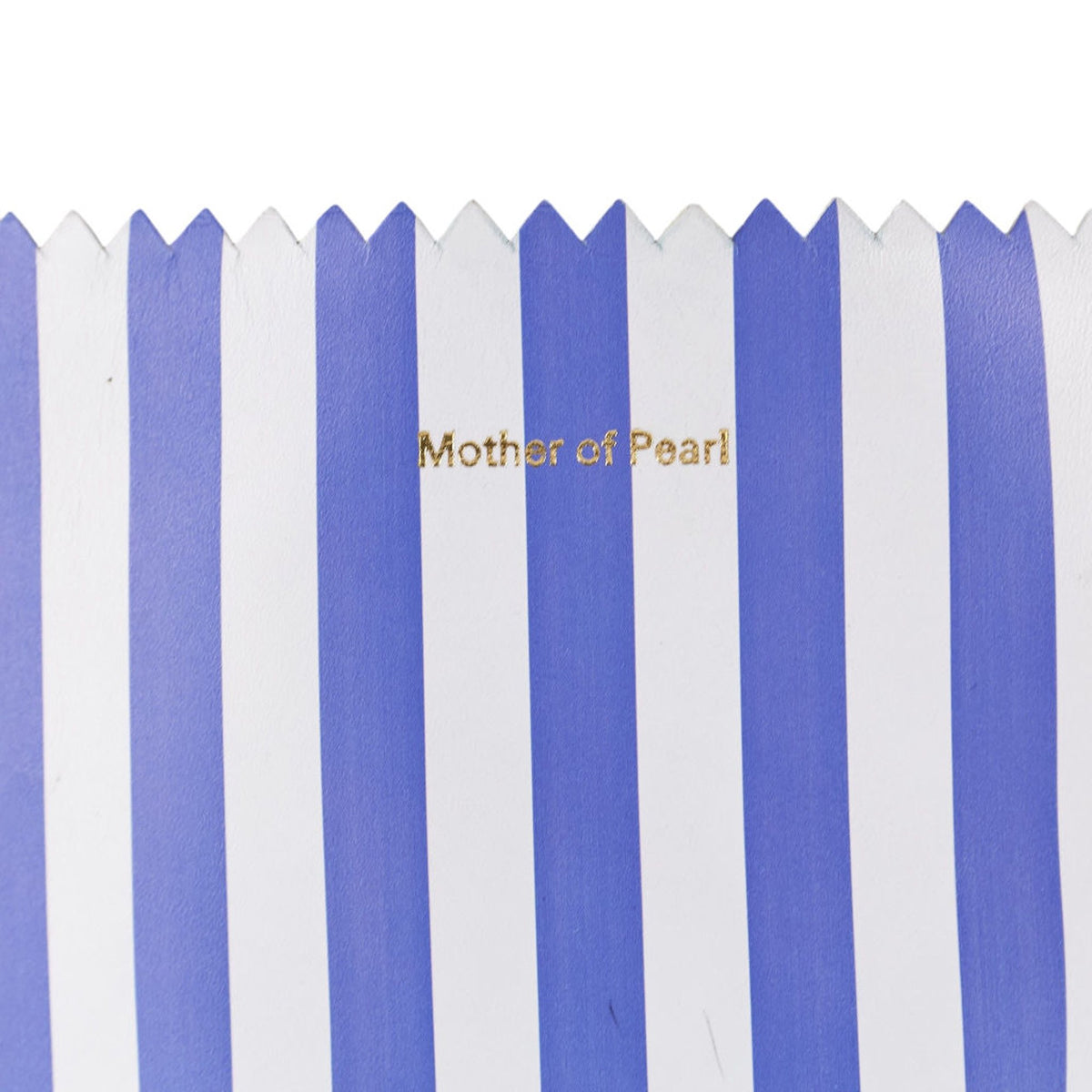 Mother of Pearl Blue White Striped Bag