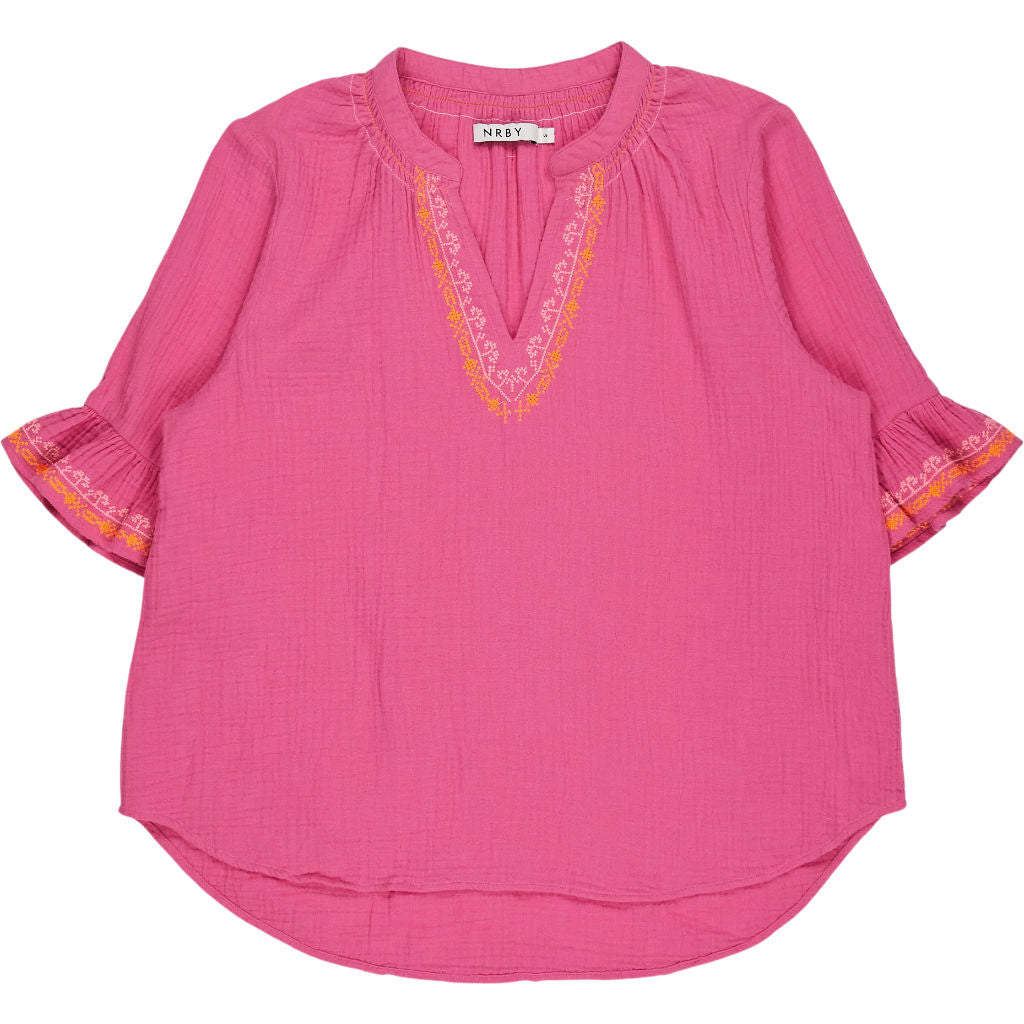 NRBY Pink Embroidered Blouse