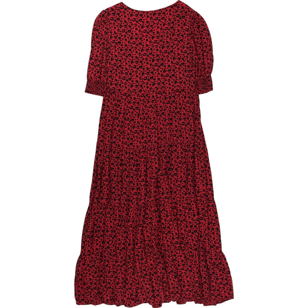 Scamp & Dude Red Leopard Print Midi Dress