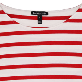 Isabella Oliver Red White Maternity Top