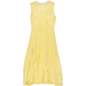 Baukjen Yellow Marcella Satin Midi Dress