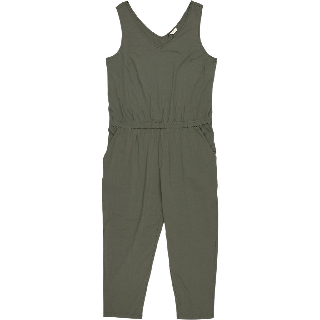 Hush Khaki Cropped Jersey Jumpsuit