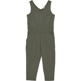 Hush Khaki Cropped Jersey Jumpsuit